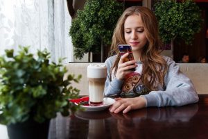happy using a smartphone